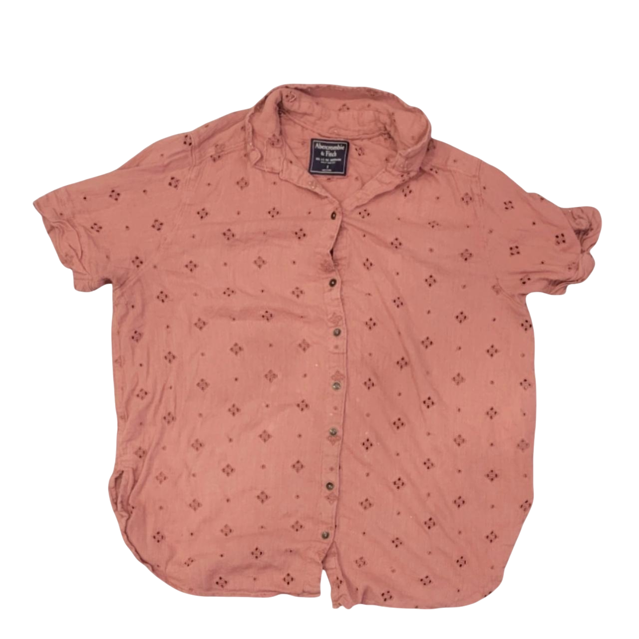 ABERCROMBIE & FITCH DUSTY WOMEN'S PINK TOP