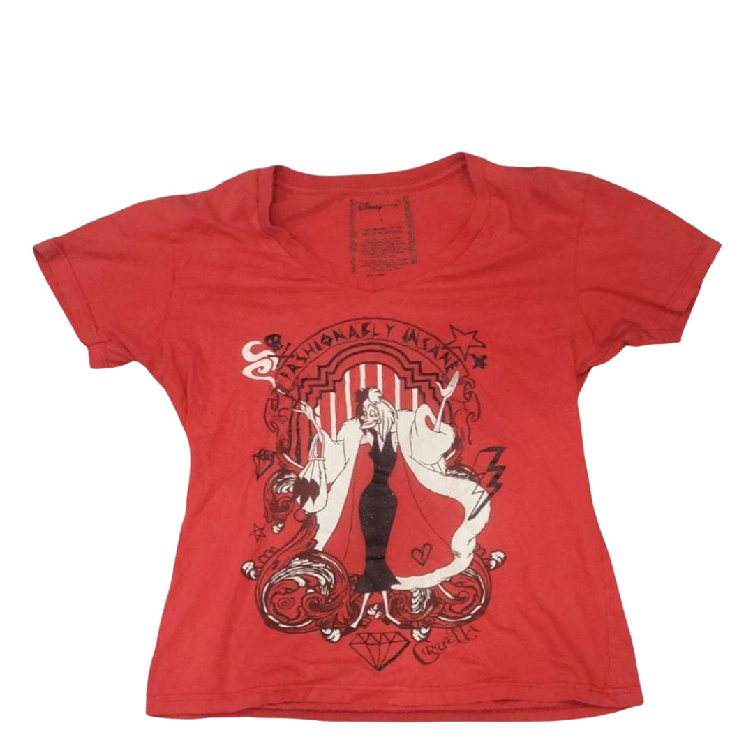 DISNEY CRUELLA DEVILLE RED WOMEN'S TEE