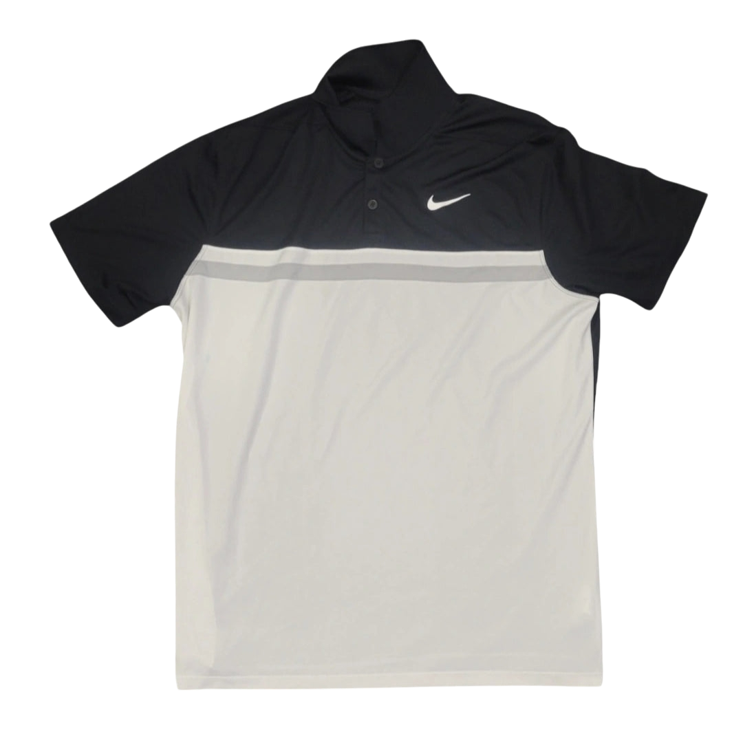 NIKE DRI-FIT VICTORY MEN'S COLORBLOCK BLACK WHITE