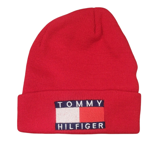 TOMMY HILFIGER RED BEANIE